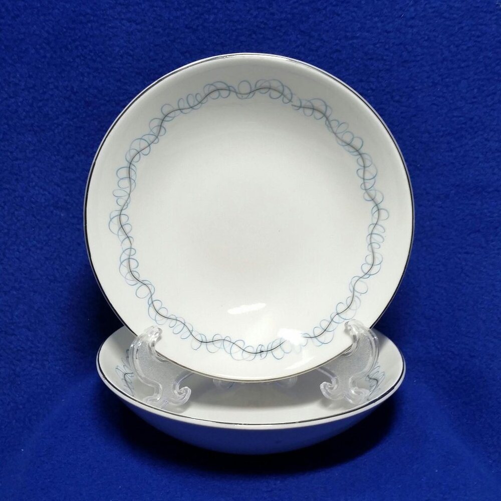 W.S. George China Craft Dessert Bowls Set of 2  284 840 H Pattern MCM Atomic